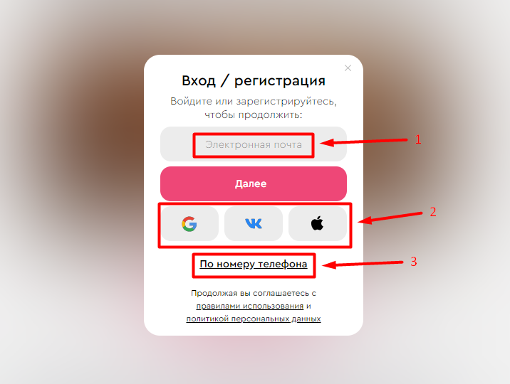 Как выполнить вход на платформу?